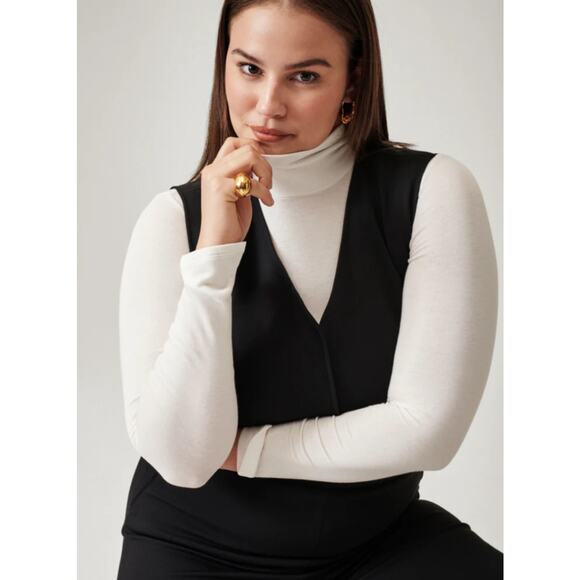 SPANX‎ Perfect Sleeveless Flare Leg Jumpsuit in Classic Black Size Medium Petite - Picture 3 of 11